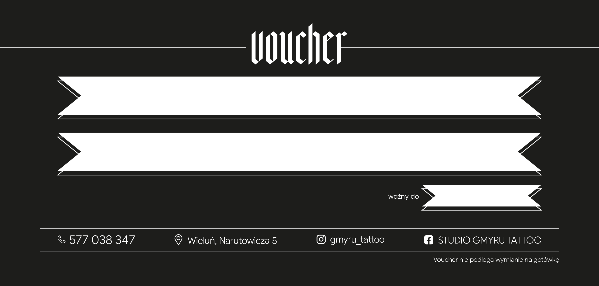 Voucher GMYRU INK — tył